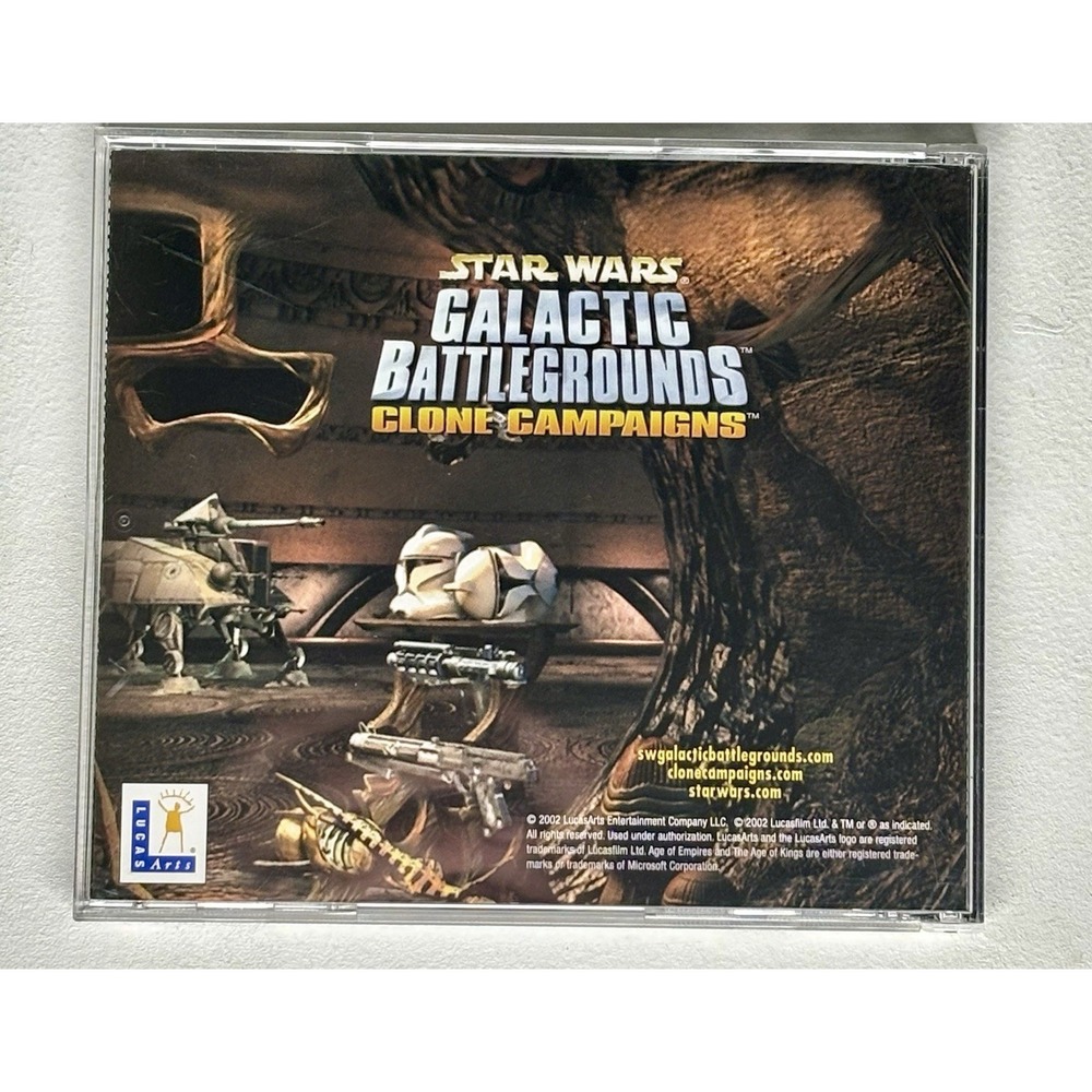 Star Wars: Galactic Battlegrounds Clone Campaigns PC 2002 Disc Only